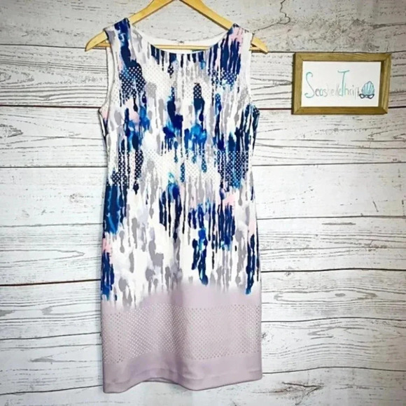 Antonio Melani multi-color laser cut shift dress 6 - Picture 2 of 7